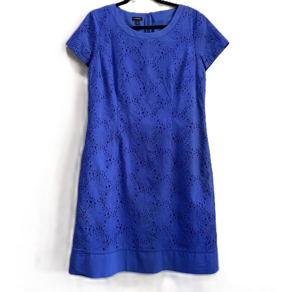 TALBOT'S | Cotton Floral Eyelet‎ Lined Dress size 14 Women's - Picture 1 of 16